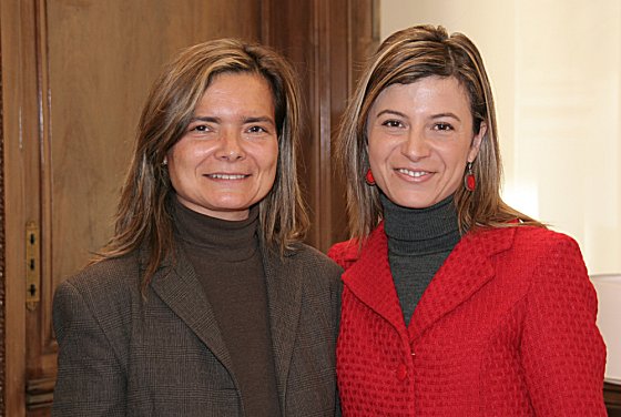 Ministra de Igualdad Bibiana Aido y la Presidenta del CMN Elena Faba 