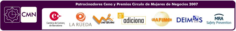 Patrocinadores Cena Gala y II Premios CMN 2007